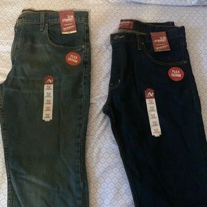 Arizona Jeans 2 Pairs Medium Wash and Dark Wash Size 36 x 29